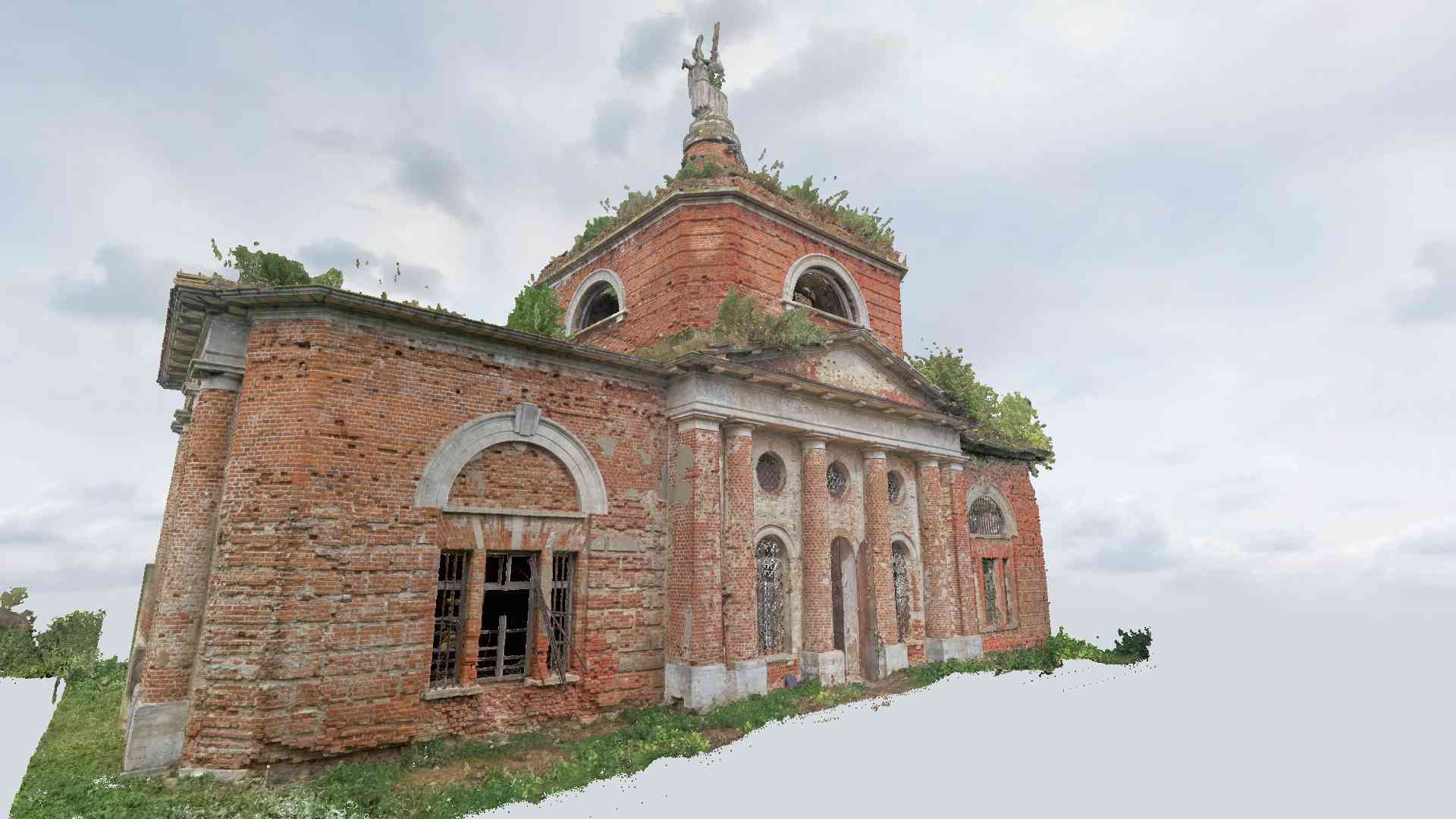 Лазерное сканирование церкви в Аксиньине